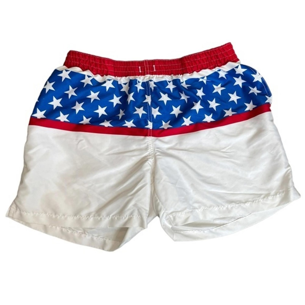 Men's CHUBBIES XL Short swim trunks with mesh liner Red white‎ and blue America